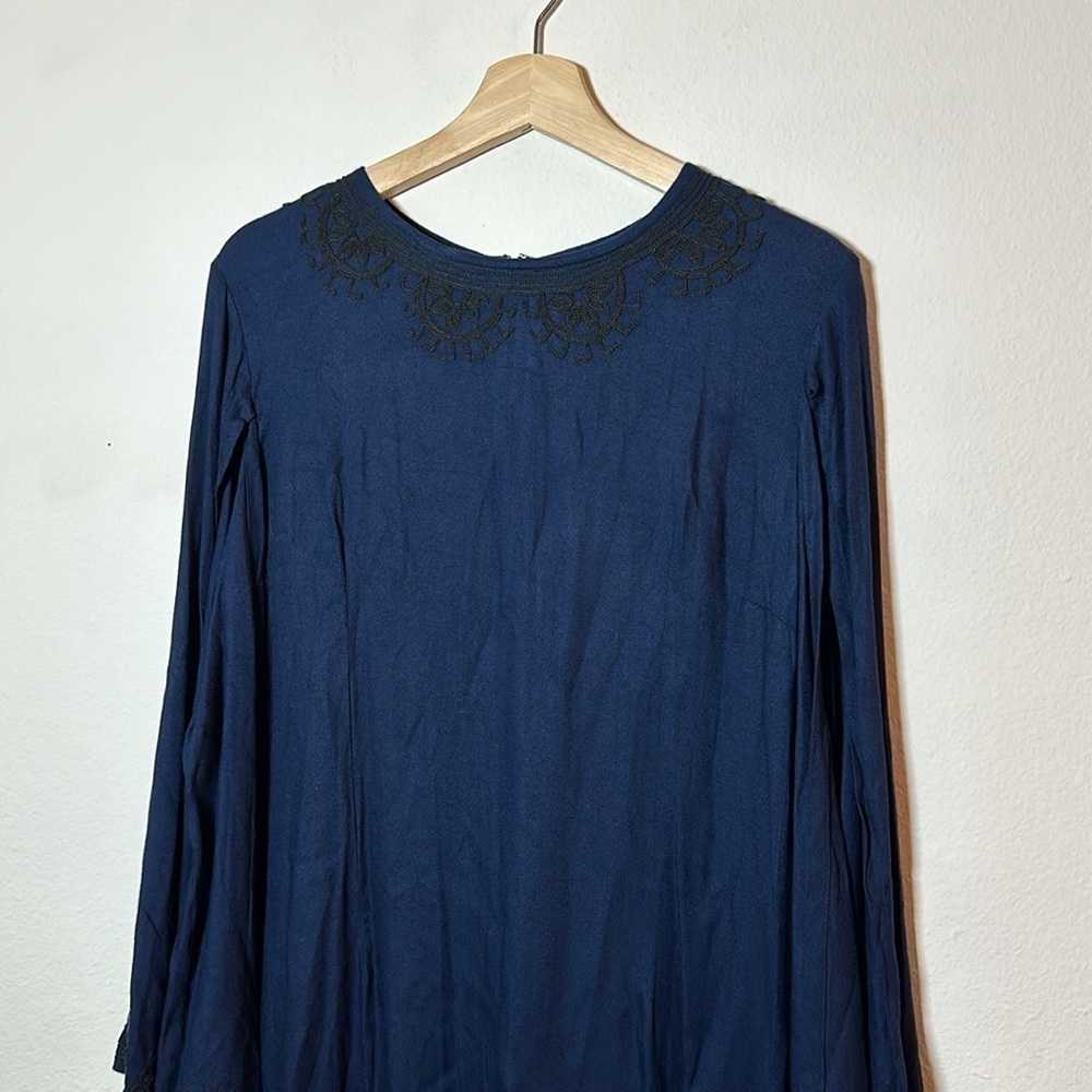 Cleobella Blue Bengal Embroidered Boho Mini Dress Sz.S NWT! - Picture 6 of 11